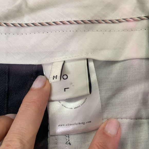 Men’s Olive Trousers Navy - Picture 2 of 5